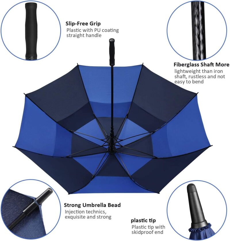 58 inch double canopy oversized golf umbrella