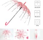 cherry blossoms umbrella cute transparent bubble umbrella clear dome semi automa