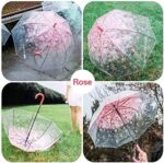 cherry blossoms umbrella cute transparent bubble umbrella clear dome semi automa