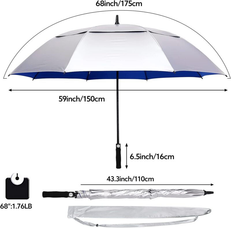 68 inch uv protection oversized golf umbrella