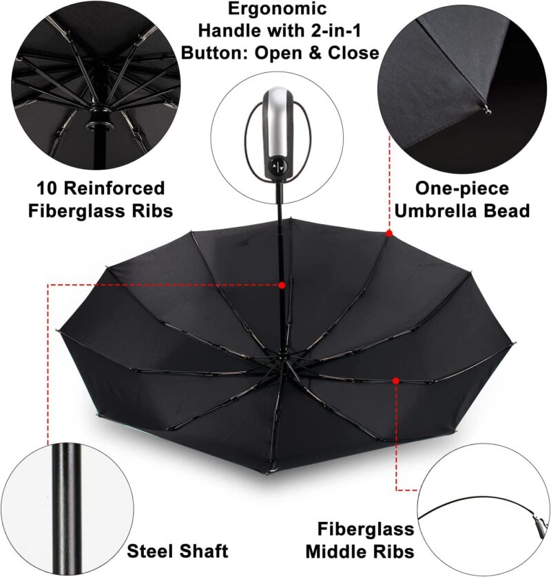 pack of 3 windproof portable folding umbrella