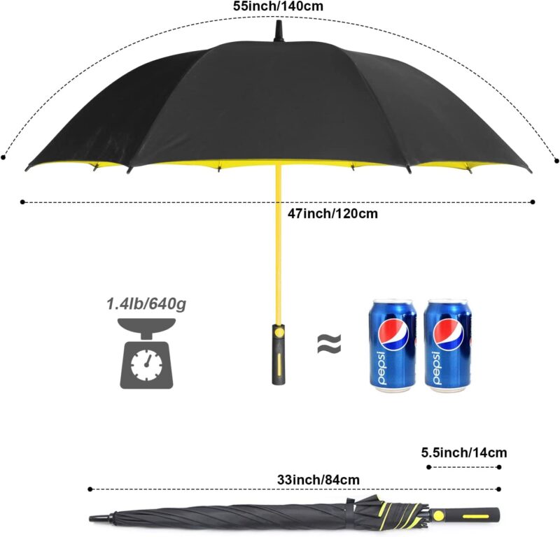 55 inch automatic uv protection oversized golf umbrella