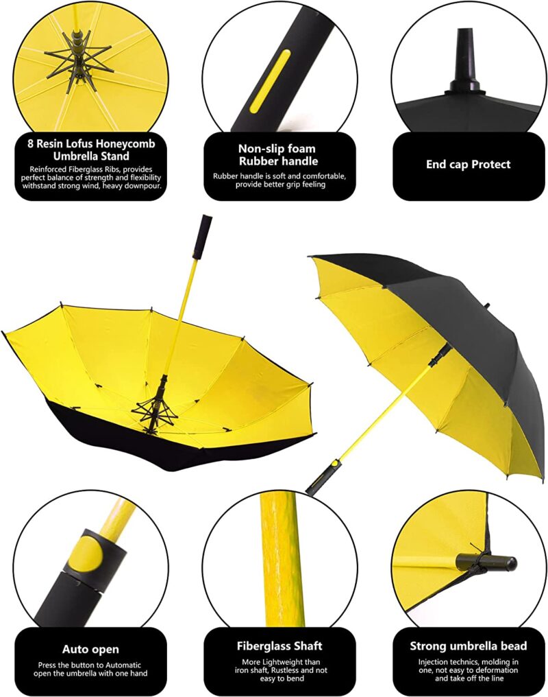 55 inch automatic uv protection oversized golf umbrella