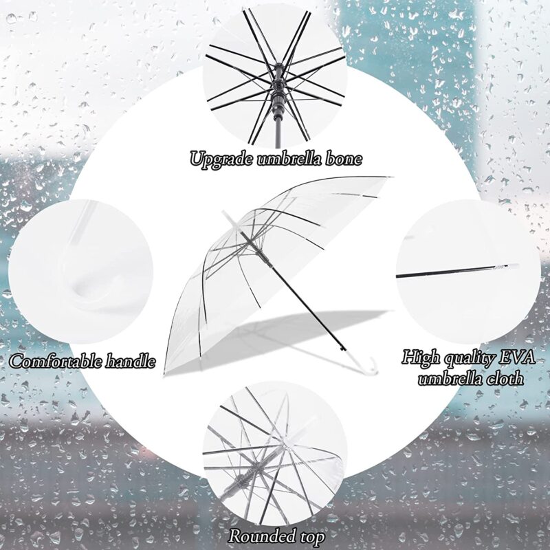 pack of 20 clear wedding umbrella