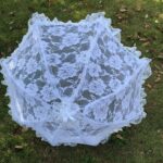 lace floral parasol umbrella decoration wedding bride handmade photography prop