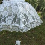 lace floral parasol umbrella decoration wedding bride handmade photography prop