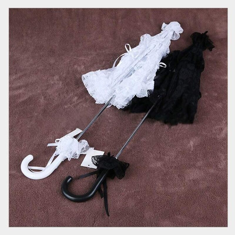 lace floral parasol umbrella decoration wedding bride handmade photography prop