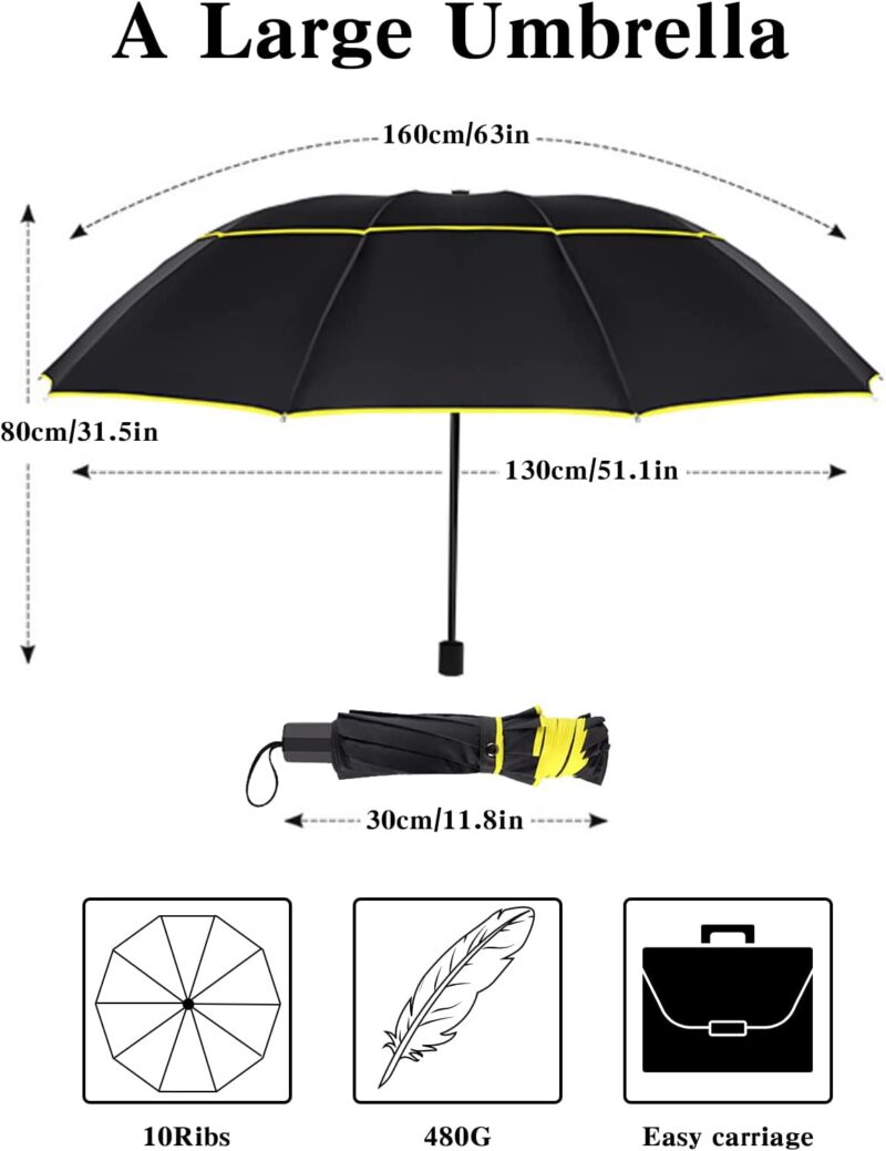 62 inch compact oversized golf umbrella
