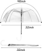 46 inch automatic clear bubble wedding umbrella