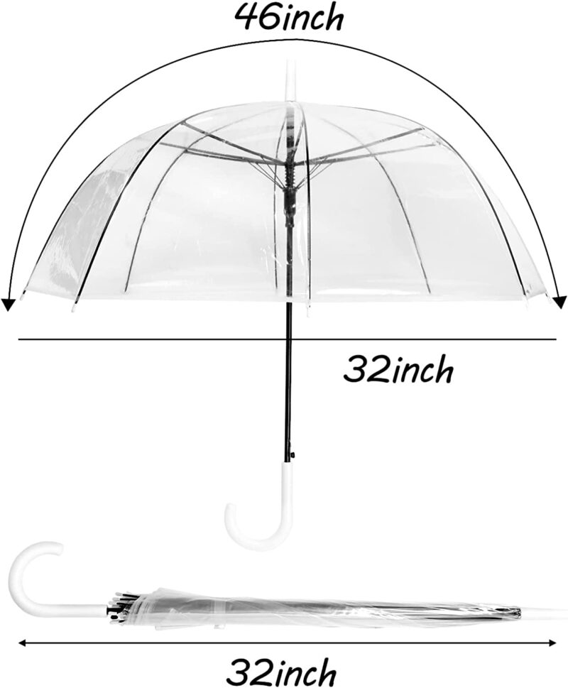 46 inch automatic clear bubble wedding umbrella