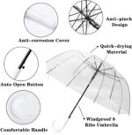 46 inch automatic clear bubble wedding umbrella