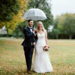 46 inch automatic clear bubble wedding umbrella