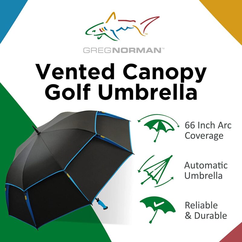 greg norman 66 inch automatic compact golf umbrella