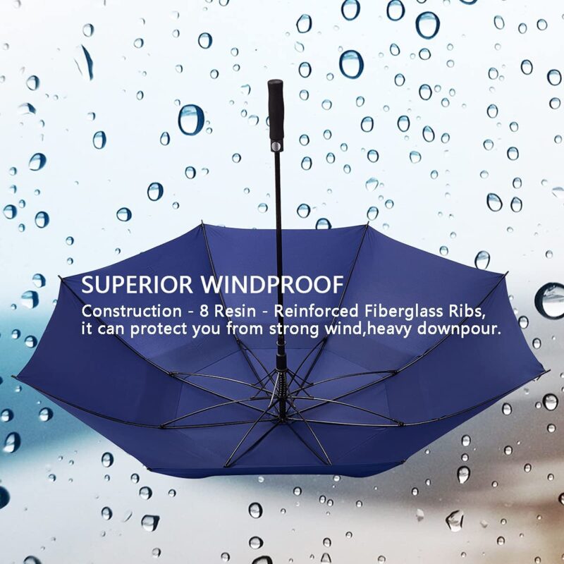 62 inch automatic windproof waterproof golf umbrella