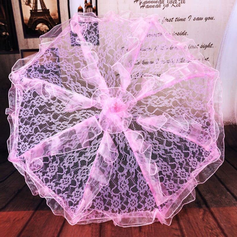 lace bridal umbrella handmade embroidery craft umbrella parasol small dancing umbrella wedding decoration children photo