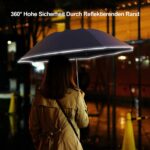 50 inch windproof oversized reverse folding umbrella