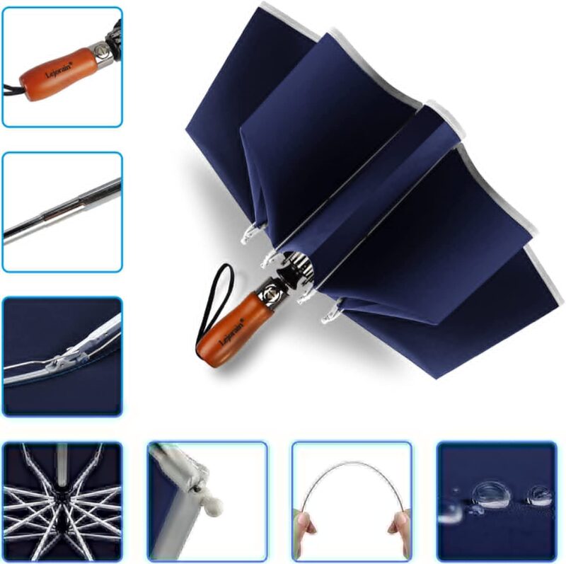 50 inch windproof oversized reverse folding umbrella