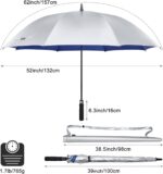 62 inch windproof uv protection oversized golf umbrella