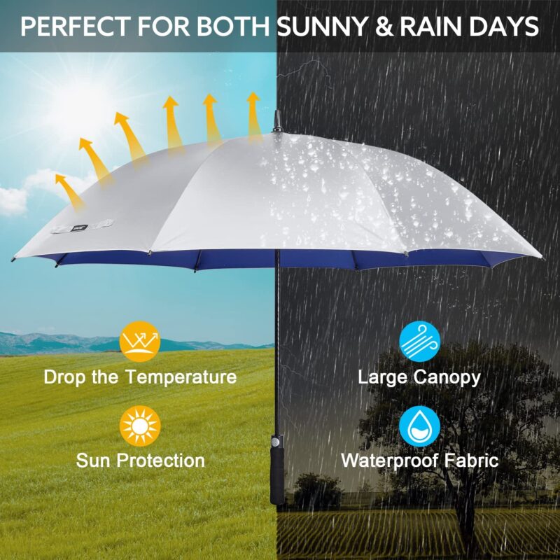62 inch windproof uv protection oversized golf umbrella