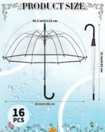 pack of 16 clear bubble wedding umbrella