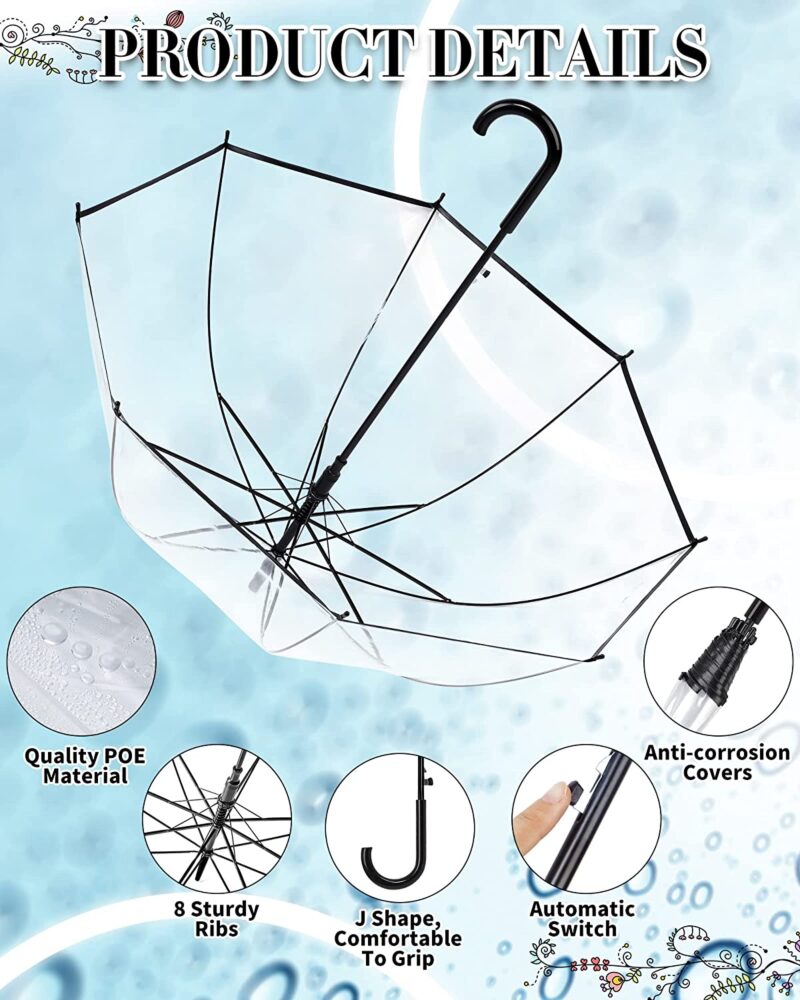 pack of 16 clear bubble wedding umbrella