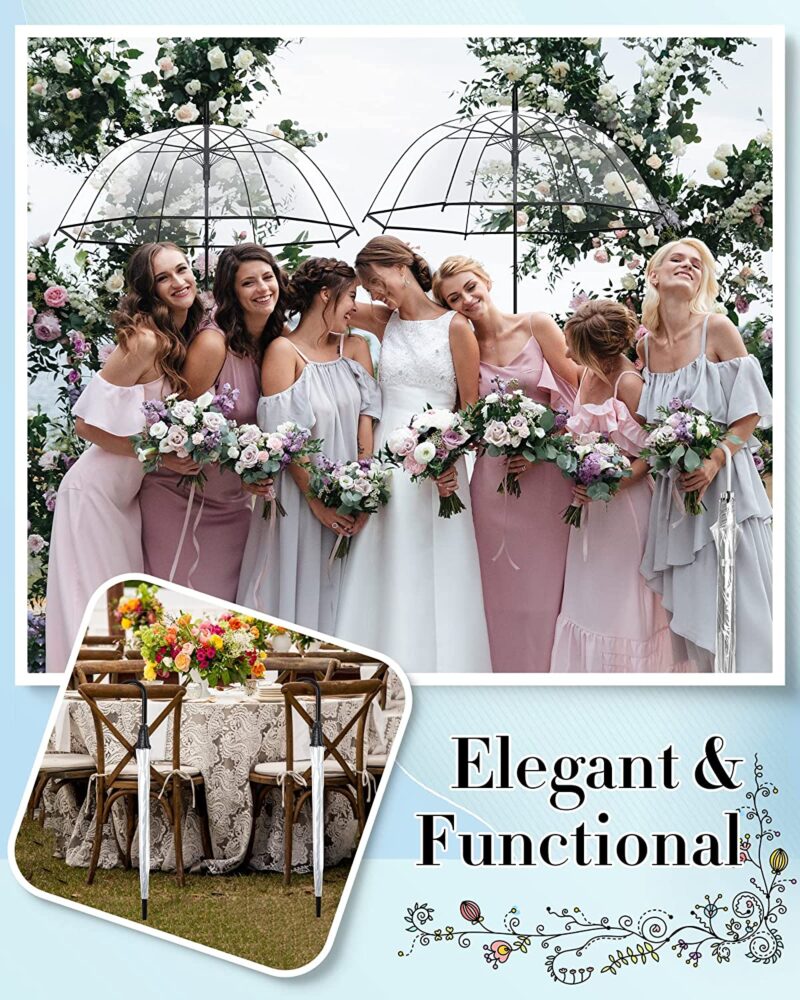 pack of 16 clear bubble wedding umbrella