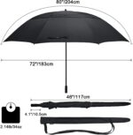 80 inch double canopy oversized golf umbrella