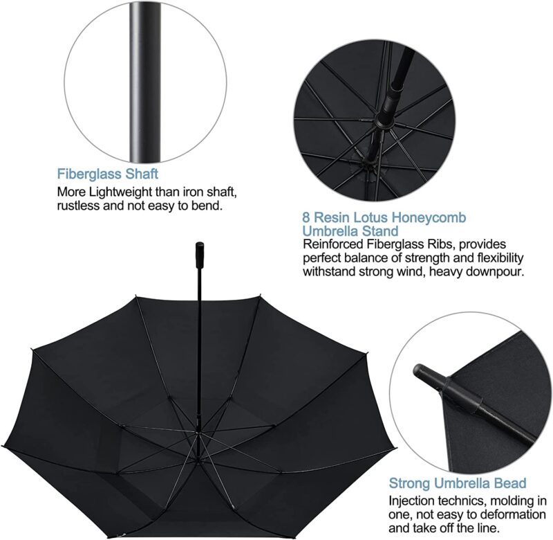 80 inch double canopy oversized golf umbrella