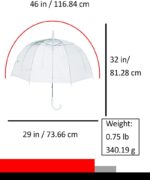 pack of 6 manual clear umbrella
