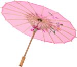 assortment or six 6 30 inch large asian silk umbrella / parasol