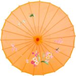 assortment or six 6 30 inch large asian silk umbrella / parasol