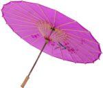 assortment or six 6 30 inch large asian silk umbrella / parasol