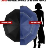 62 inch windproof double canopy oversized golf umbrella