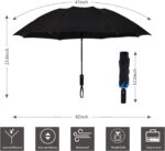 automatic double canopy reverse folding umbrella
