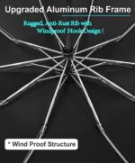 quality inverted umbrella 10 ribs fiberglass and aluminum frame windproof