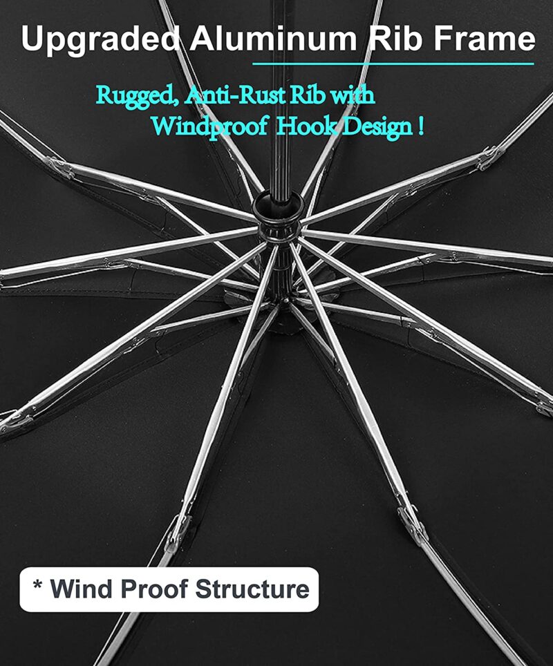 quality inverted umbrella 10 ribs fiberglass and aluminum frame windproof