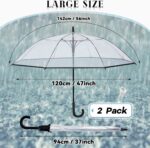 pack of 2 56 inch automatic oversized clear golf umbrella