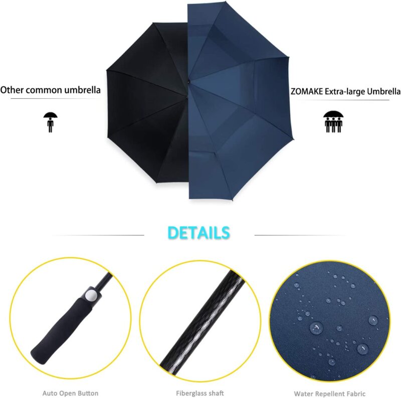 68 inch automatic windproof oversized golf umbrella