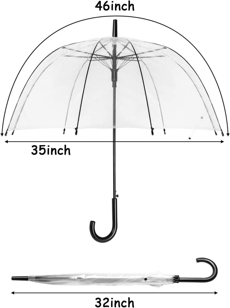 pack of 10 46 inch oversized clear bubble wedding umbrella