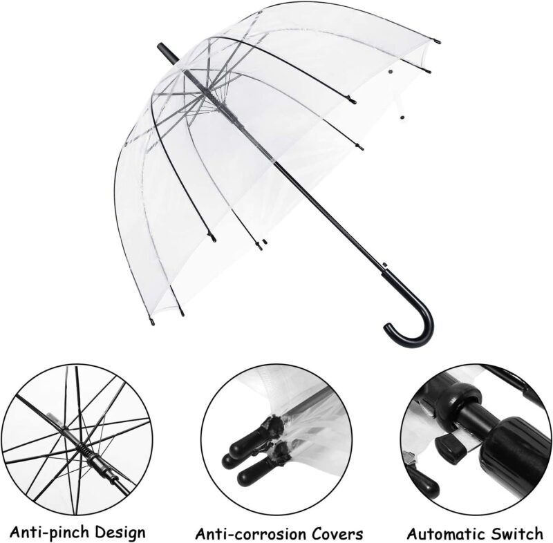 pack of 10 46 inch oversized clear bubble wedding umbrella
