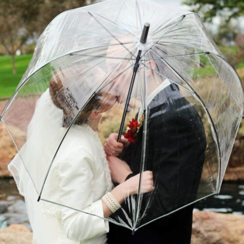 pack of 10 46 inch oversized clear bubble wedding umbrella