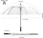automatic windproof oversized clear golf umbrella