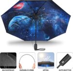 logo automatic windproof compact folding umbrella