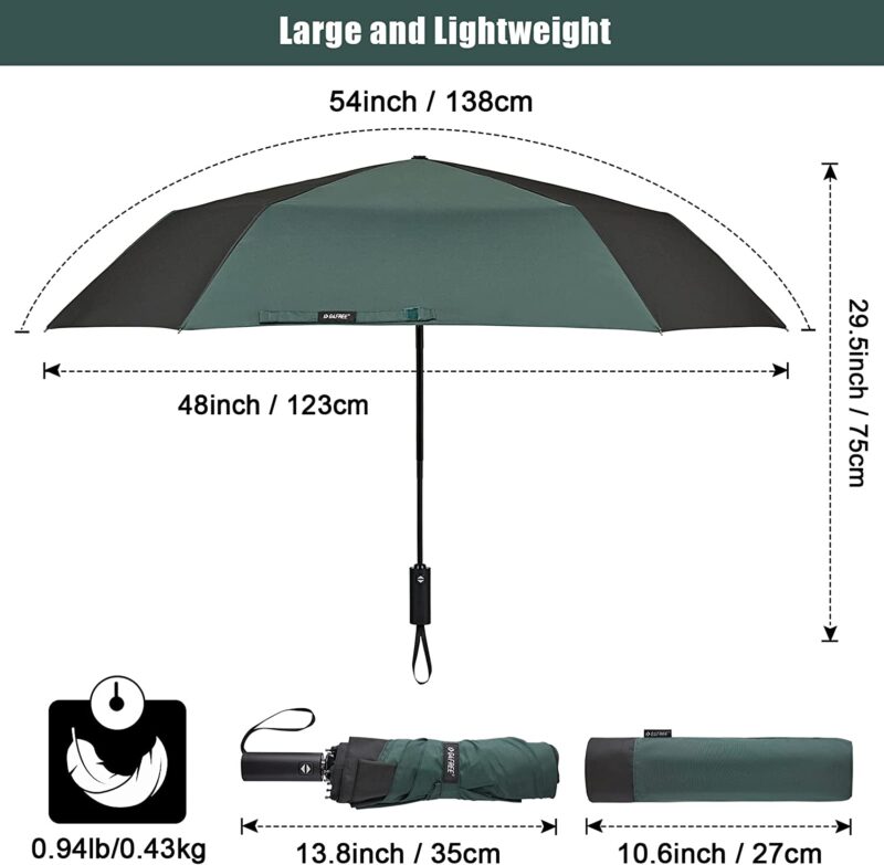 54 inch windproof compact oversized golf umbrella