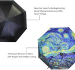 yzgo van gogh automatic uv protection compact folding umbrella
