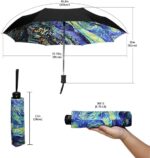 yzgo van gogh automatic uv protection compact folding umbrella