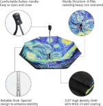 yzgo van gogh automatic uv protection compact folding umbrella