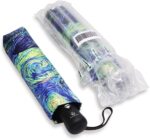yzgo van gogh automatic uv protection compact folding umbrella