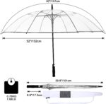 62 inch automatic oversized clear golf umbrella