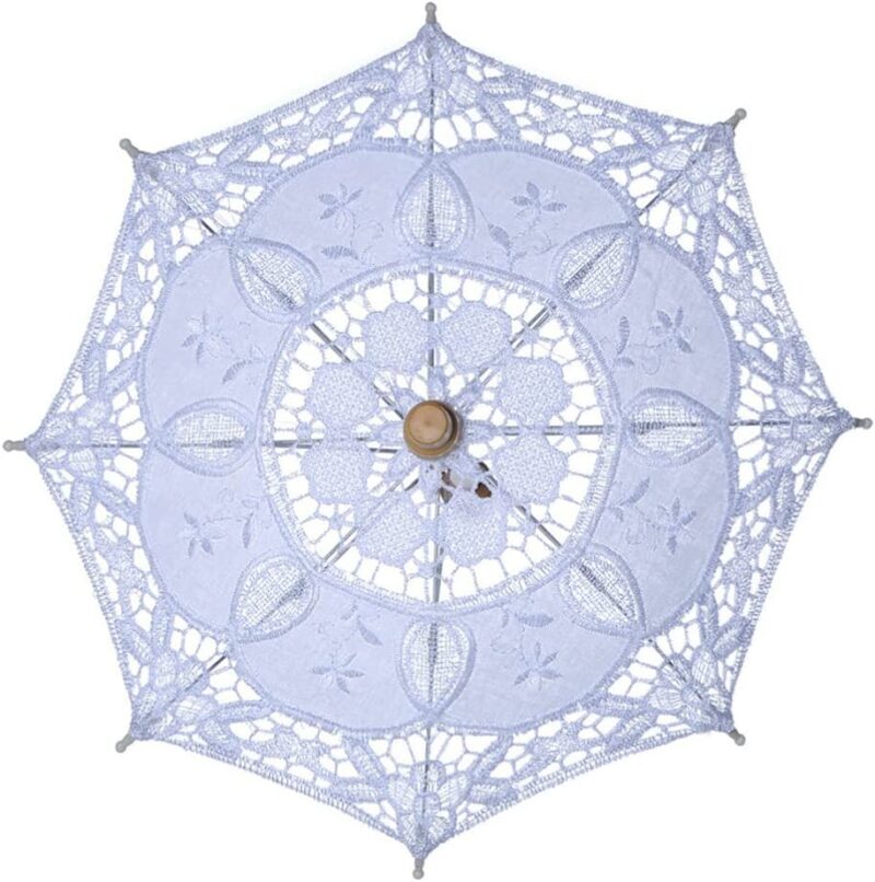 lace umbrella wedding bridal parasol dance romantic umbrella performance props 2pcs 30cm for women girl bridesmaid brid